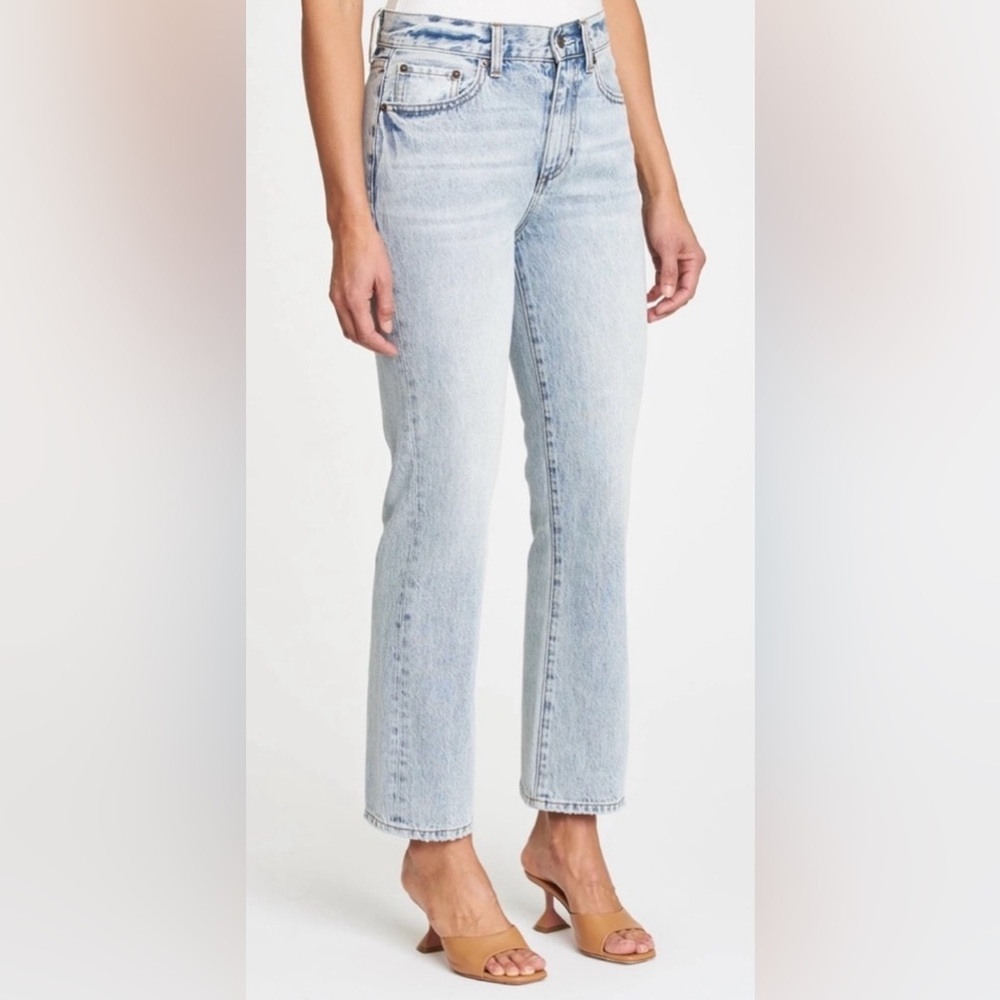 NWT Pistola Lennon High Rise Cropped Boot Jeans Size 25 in Light Wash/St. Tropez